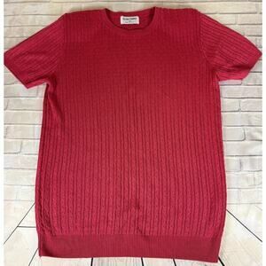 ALFRED DUNNER WOMEN'S RED SHORT PULLOVER SWEATER SMALL